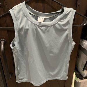 Teal paragon crop top tank top, barely worn great condition.